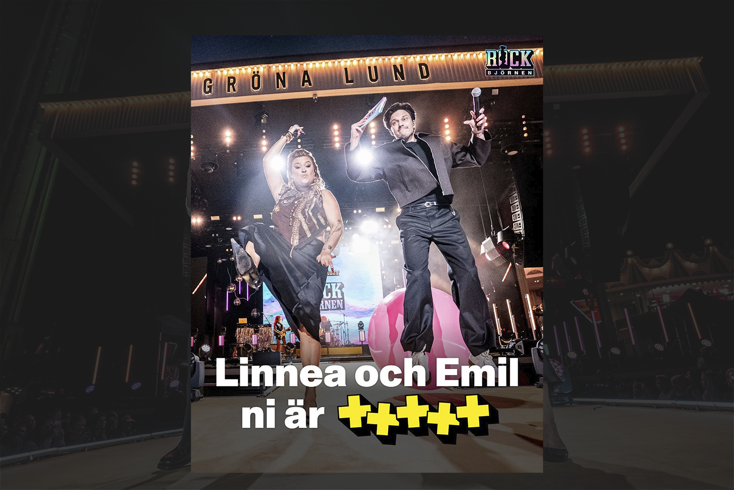 Rockbjörnen 2025 Emil Hansius Linnea Henriksson programledare Gröna Lund Aftonbladet Nöje